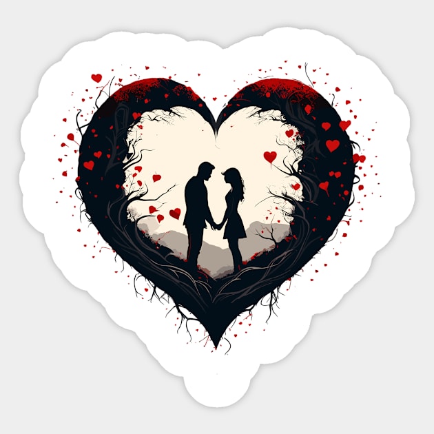 Love's Reflection - Valentines Day Essential Sticker by Orento